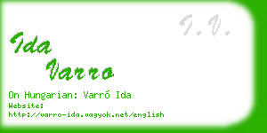 ida varro business card
